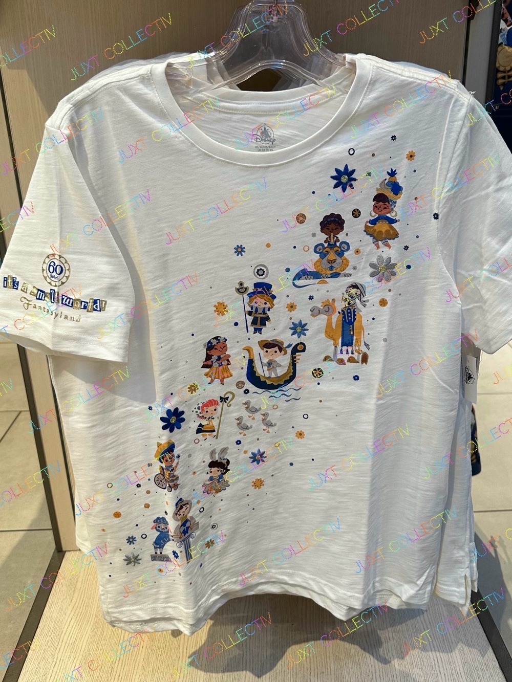 Disneyland it’s a small world 60th Anniversary Embroidered Graphic Shirt NWT